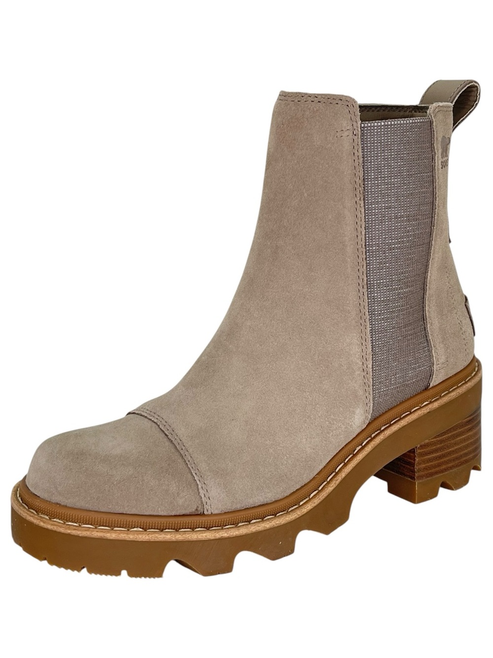 Sorel Joan Now Taupe Suede Waterproof Womens Chelsea Ankle Boots Size 8.5M - Picture 2 of 11